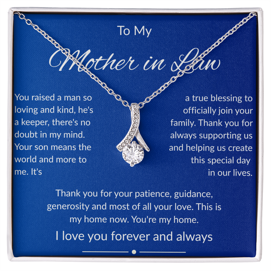 To My Mother-in-Law - "My Home & Endless Love" Alluring Beauty Necklace