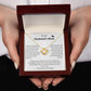 To My Husband's Mom - "Backbone of Our Family" Love Knot Necklace